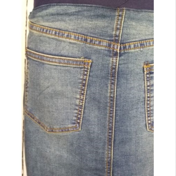 Long maternity denim jean skirt NWT gift 38.5"  - Picture 7 of 7
